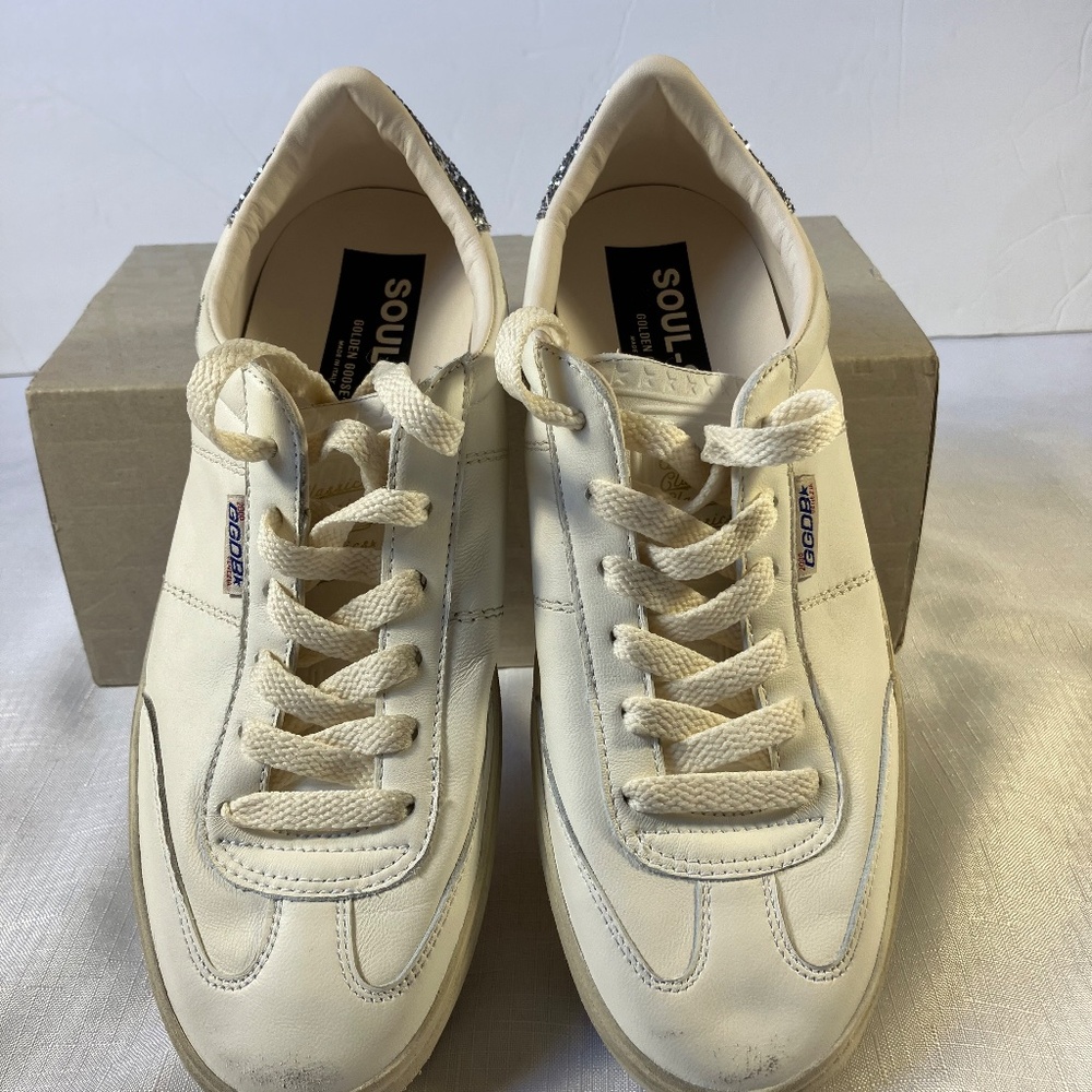 NIB! Golden Goose Limited Edition Soul Star Glitter Heel Sneakers, Size 40 - Picture 13 of 14